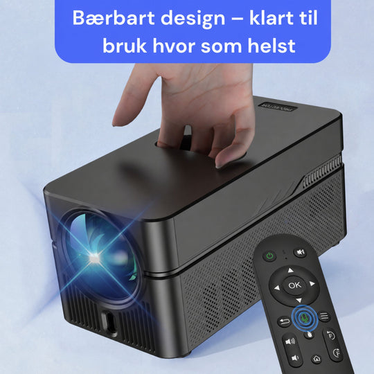 Visual Pro Projektor – 1080P mini-projektor med apper, opptil 200” bilde og WiFi 6