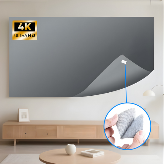 Visual Screen – enkelt 100" projektorlerret med borrelåsoppsett